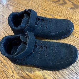 Lands’ End Boys Black All Weather Suede Leather Boots New Size 5